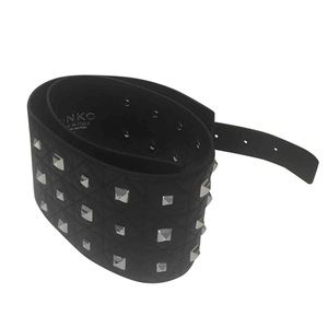 PINKO Black Studded Belt